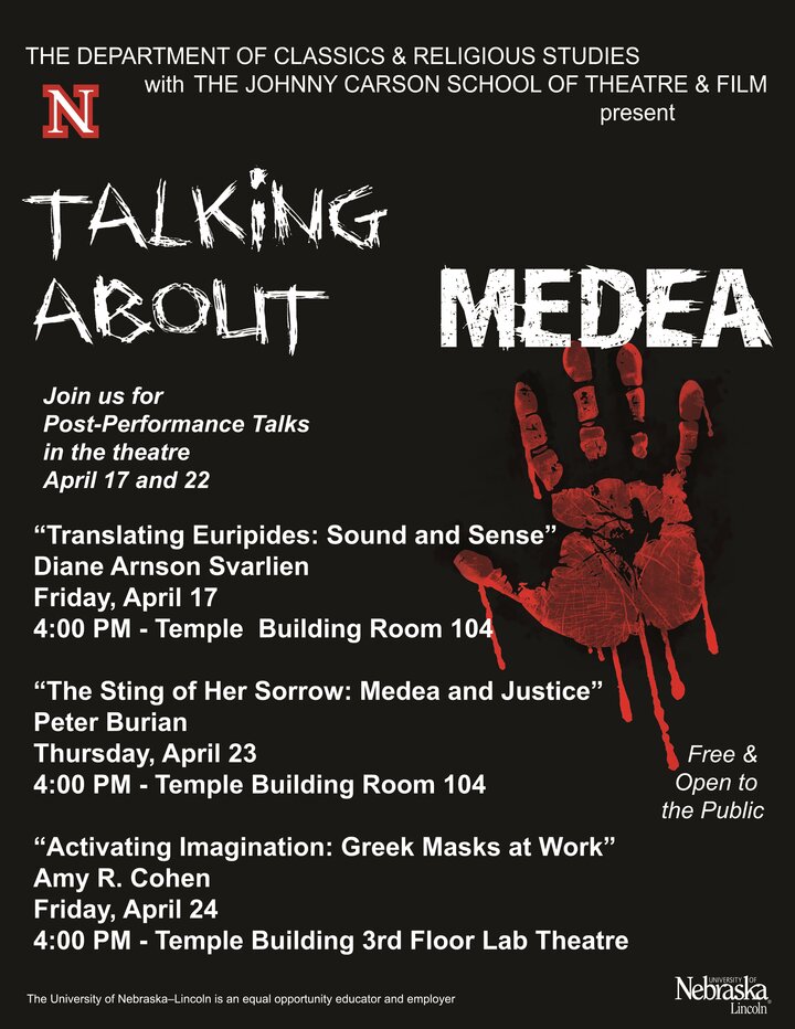 Talking about Medea event poster